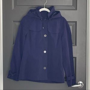 Purple raincoat
